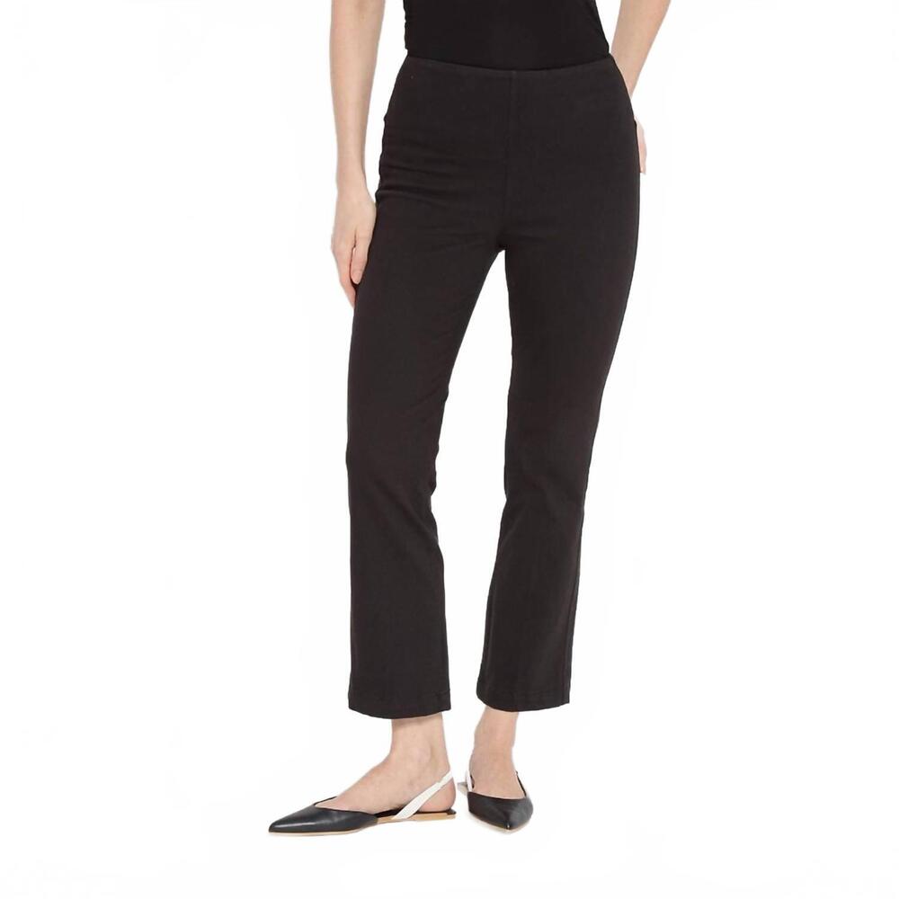 NEW LYSSE ankle denim baby bootcut jeans in black